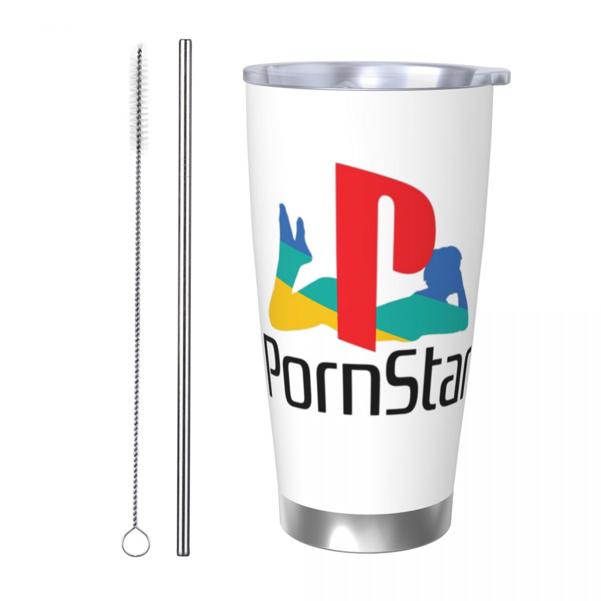 Tumbler 20Oz White - แก้วน้ำสแตนเลสสีขาว Ps Pron Star แบบสุญญากาศ เก็บความร้อน-เย็น