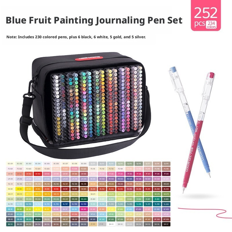Copic Marker Sketch - ชุดปากกาเจลหัวเล็ก 252 ชิ้น 234 สี พร้อมปากกาสีทอง