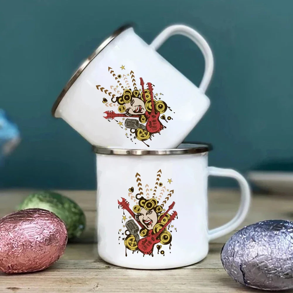 Sublimation Mug White - โลหะสีขาวแก้ว Roaring Rock นักร้องเคลือบถ้วยกาแฟถ้วย Sublimate ส่วนบุคคลของขวัญผิดปกติชาถ้วยแก้วที่กําหนดเอง