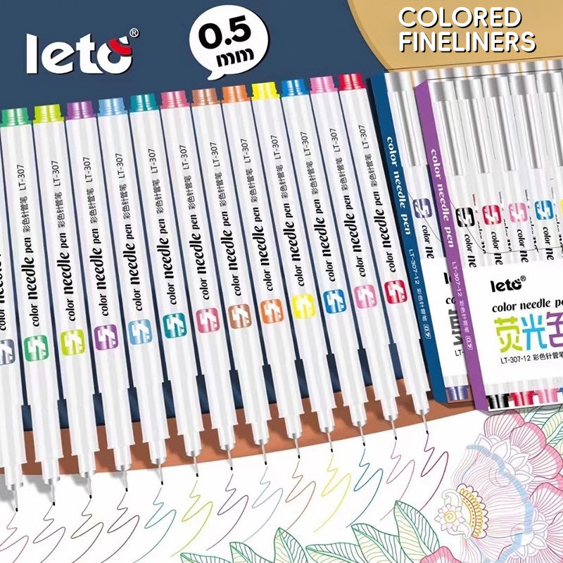 Copic Marker Sketch - ปากกาเขียนเส้นเล็ก 12 ด้าม ชุดสเก็ตช์ ดีไซน์วินเทจ สีเรืองแสง
