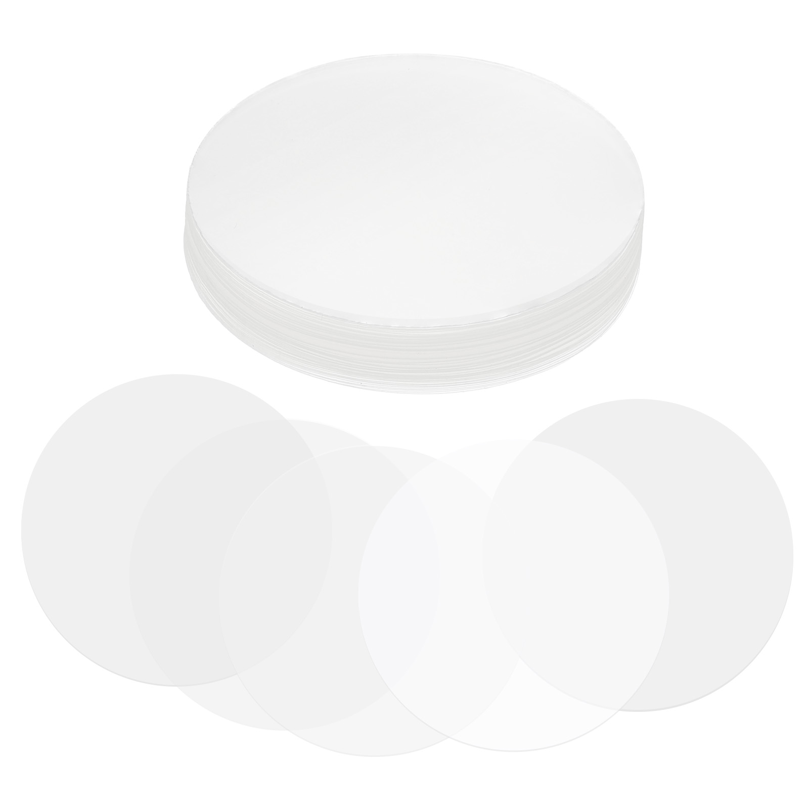 Button Badge Blank - ฟิล์มป้ายกลม 44/48/54/61/65/70 มม. 100/200 ชิ้น ฟิล์มใสพลาสติกไมลาร์