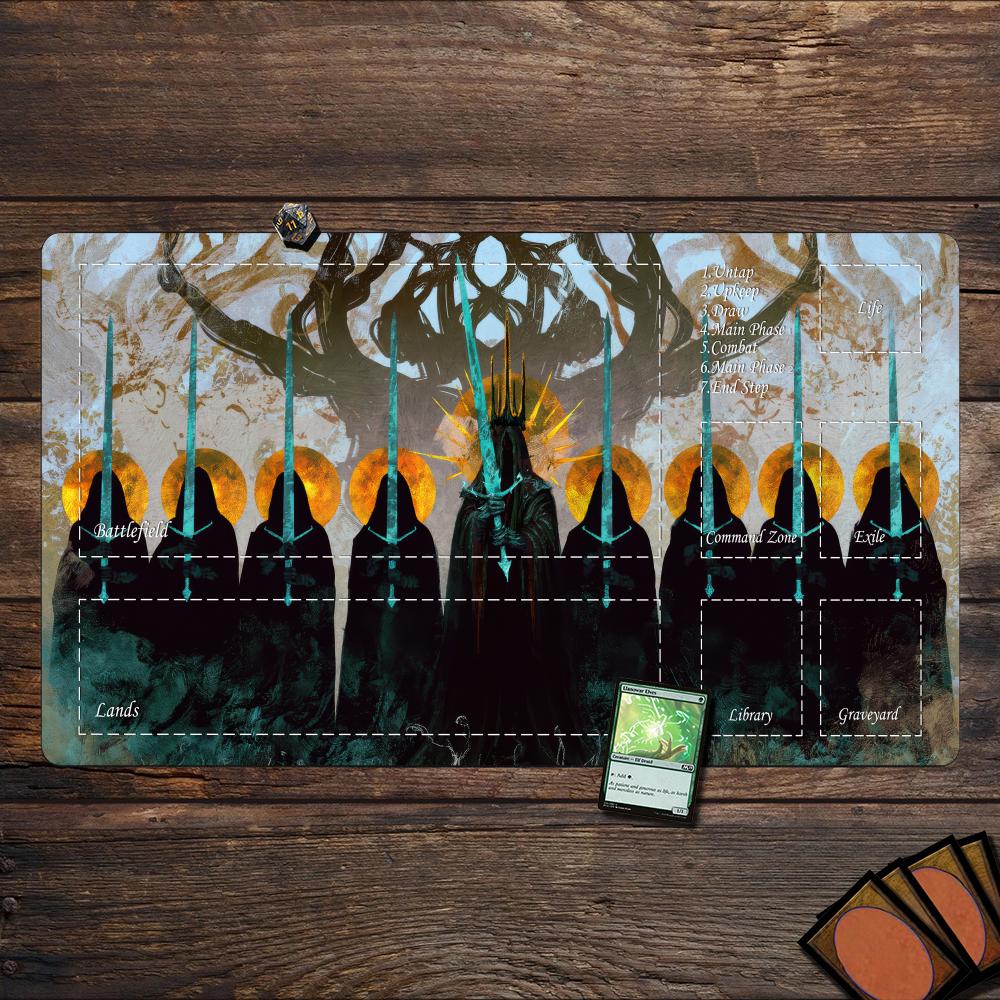 Door Mat Blank - แผ่นรองเล่นการ์ด Magic Playmat พร้อมโซนสำหรับเล่นเกม MTG แผ่นรองเล่น