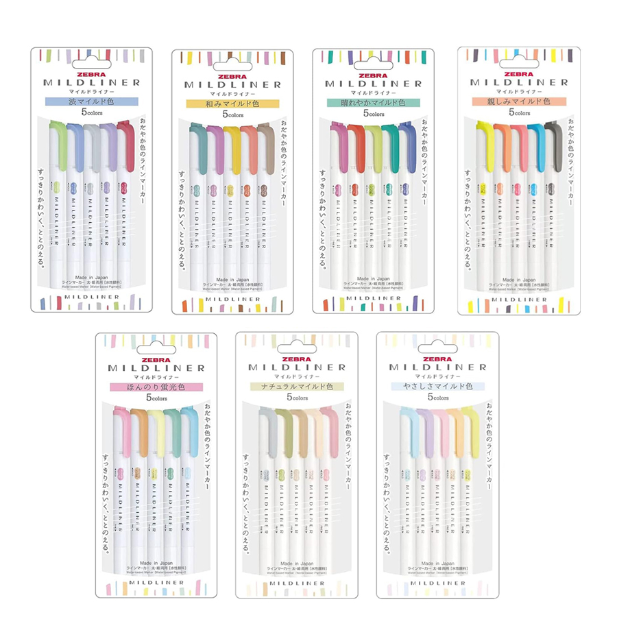 Zebra Full 35/25 สี Mildliner  - Zebra Pen Mildliner บทวิจารณ์และราคา