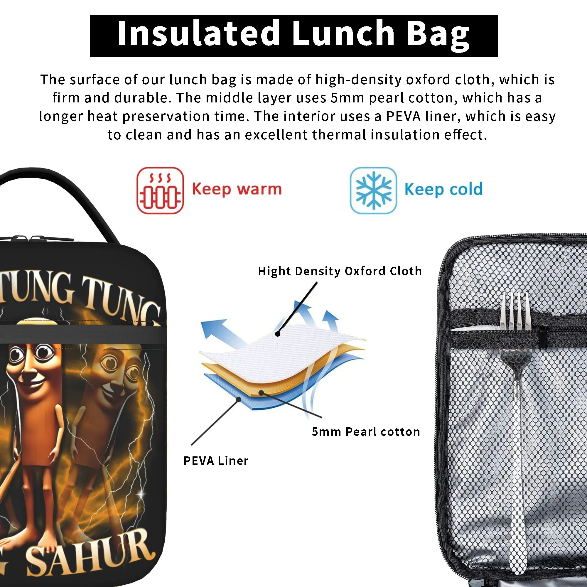 ถุงเก็บอาหารกลางวันแบบมีฉนวนกั - Tote Bag Sublimation บทวิจารณ์และราคา