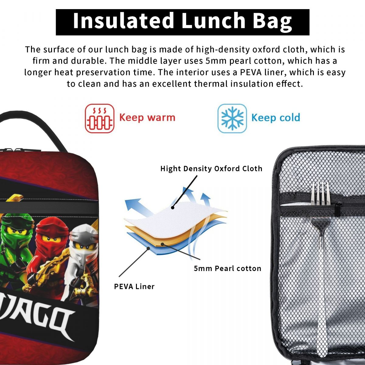กระเป๋าใส่อาหารกลางวันแบบมีฉนว - Tote Bag Sublimation บทวิจารณ์และราคา