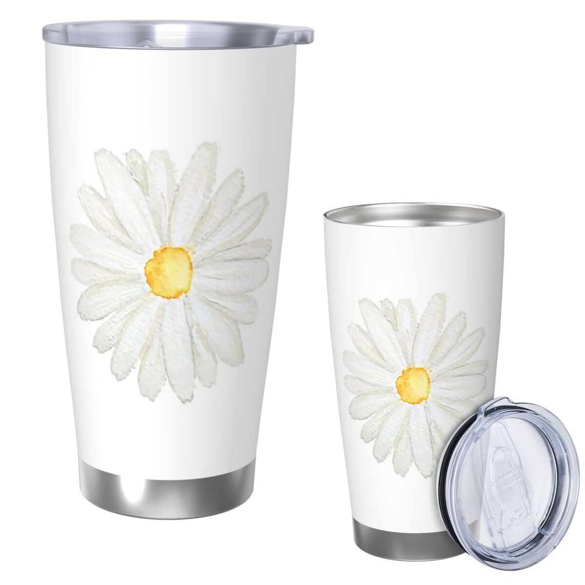แก้วน้ำสแตนเลสสตีลสุญญากาศลายด - Tumbler 20Oz White บทวิจารณ์และราคา