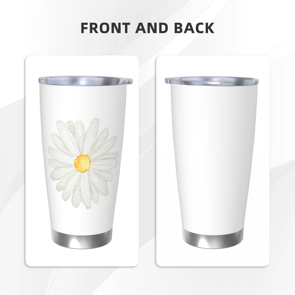 แก้วน้ำสแตนเลสสตีลสุญญากาศลายด - Tumbler 20Oz White บทวิจารณ์และราคา