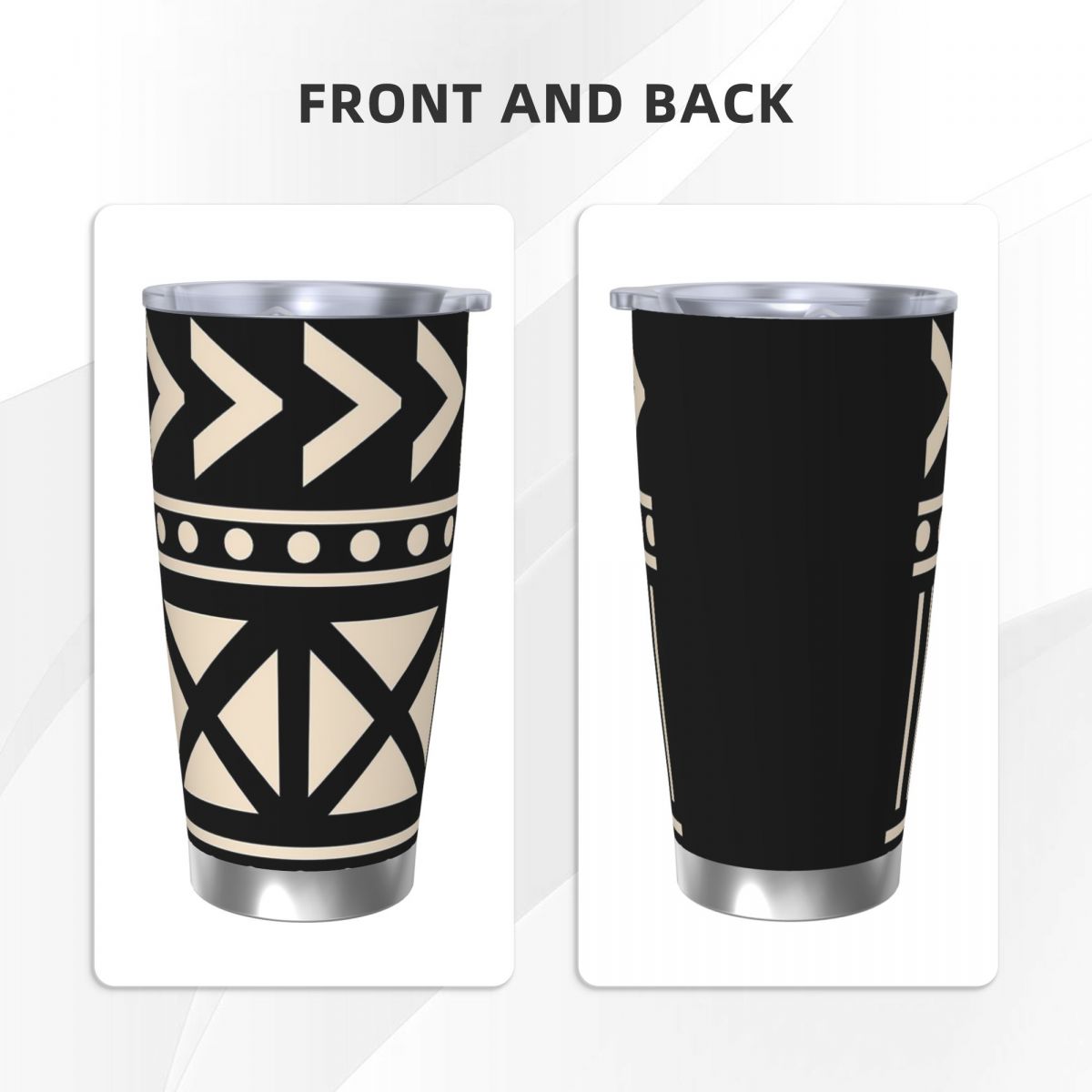 โคลนแอฟริกันผ้าสีดําและสีขาวยอ - Tumbler 20Oz White บทวิจารณ์และราคา