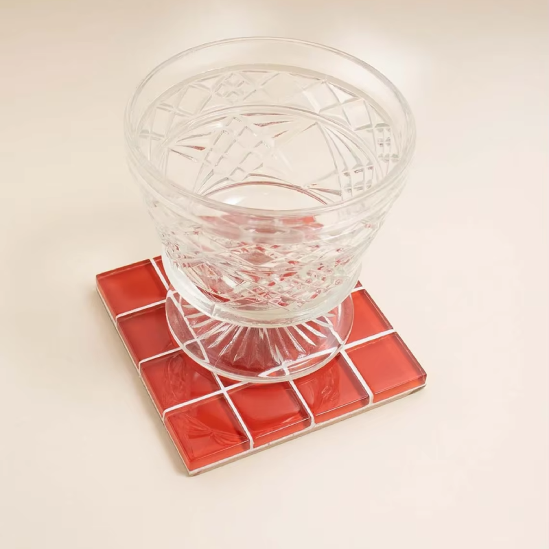 ชุดแผ่นรองแก้วโมเสกแก้วหลากสี  - Ceramic Tile Blank บทวิจารณ์และราคา