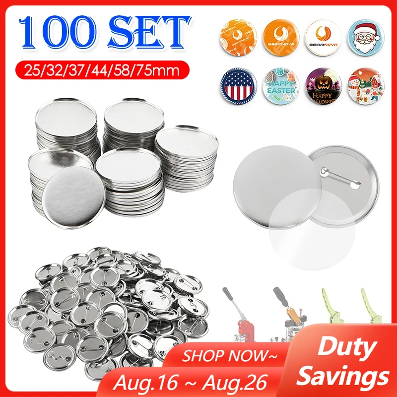 100 ชุด Blank Badge Pin ปุ่ม M - Button Badge Blank บทวิจารณ์และราคา