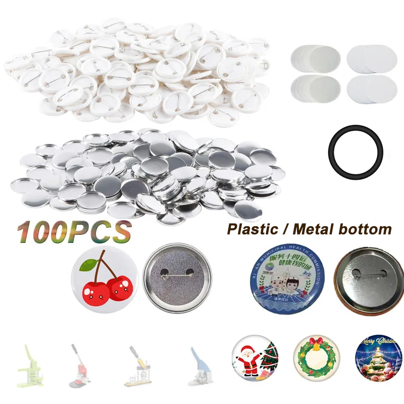100PCS ปุ่มเปล่าทําอุปกรณ์ 25- - Button Badge Blank บทวิจารณ์และราคา